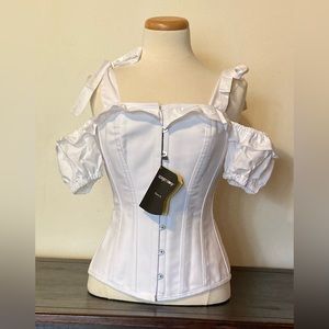 White Corset with Sleeves
